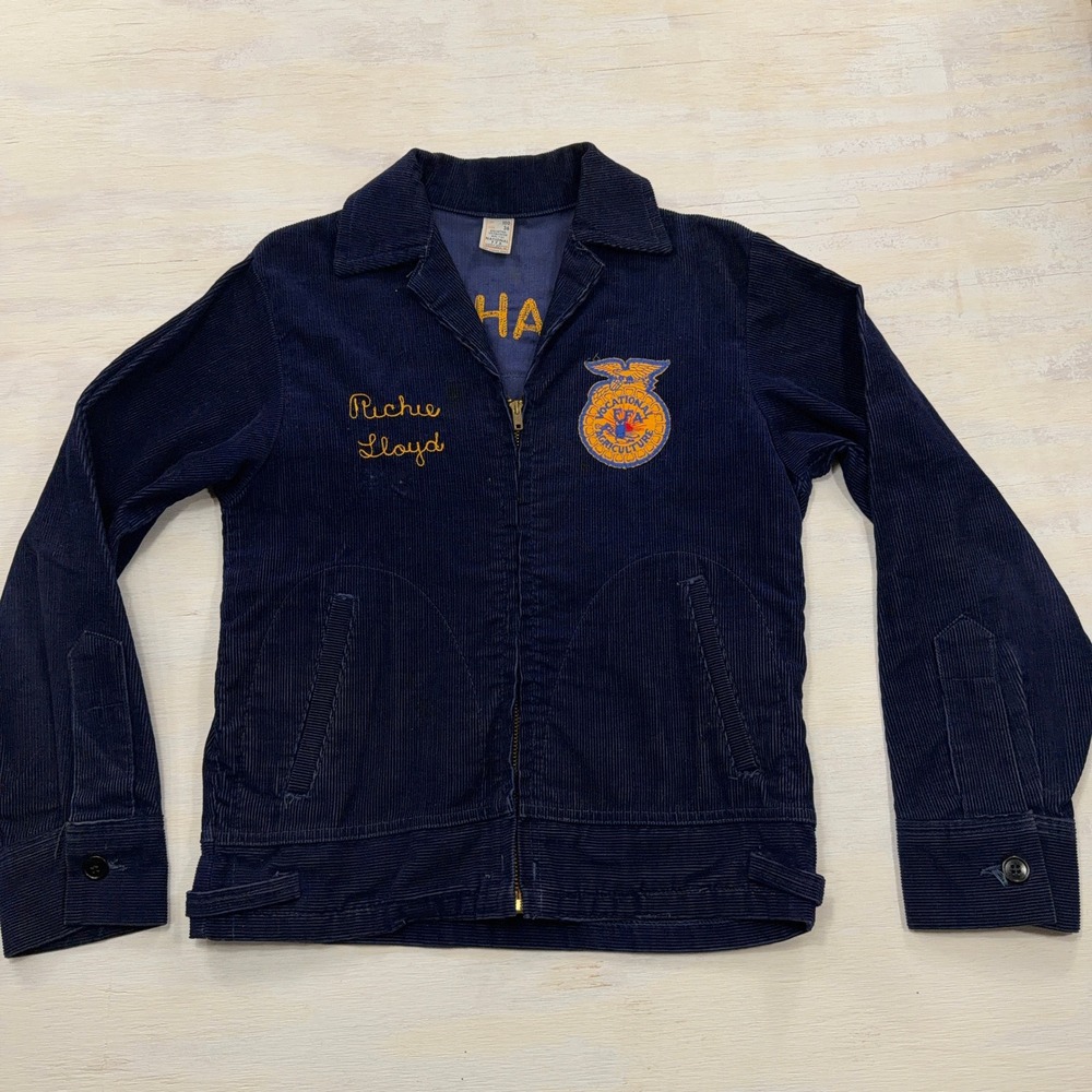 Vintage 70s FFA Future Farmers America Corduroy Jacke… - Gem